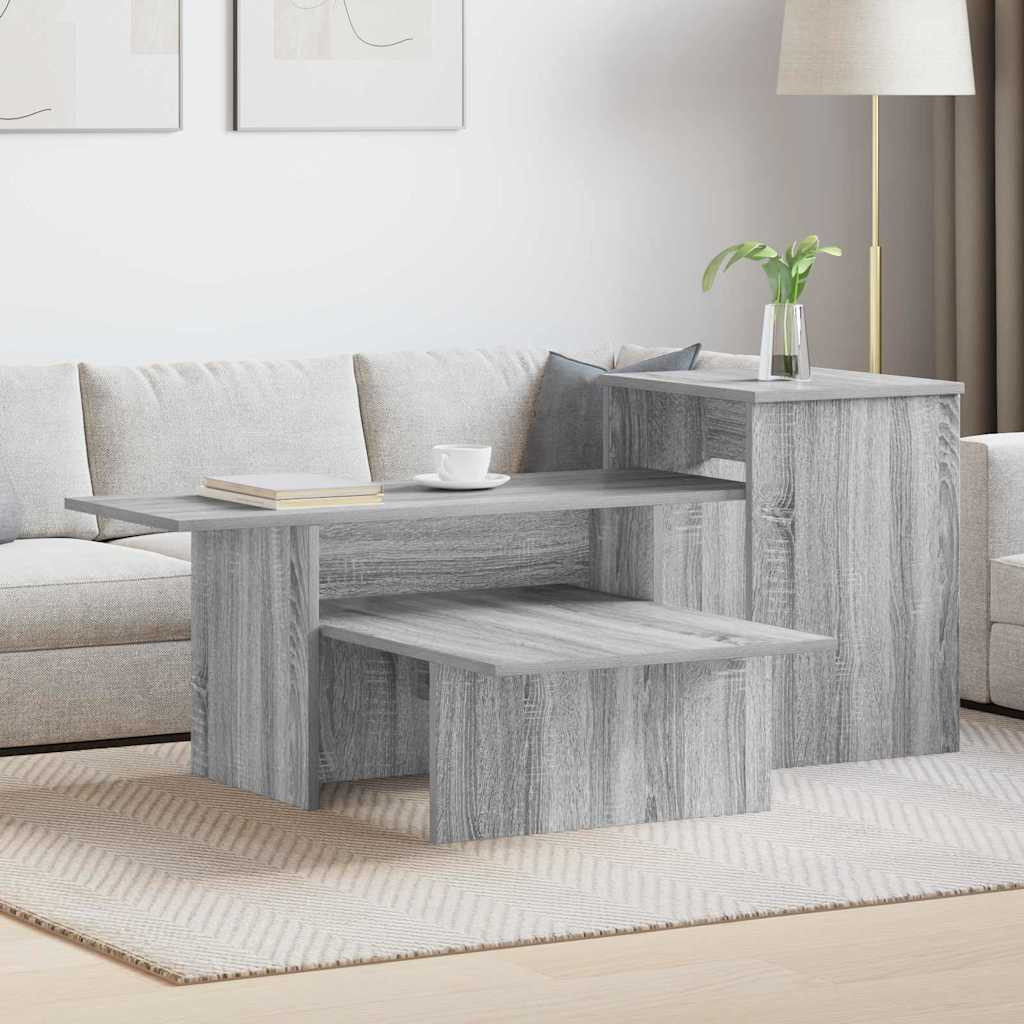 vidaXL Konsolentisch Graues Sonoma 91,5 x 35 x 38,5 cm Holzwerkstoff