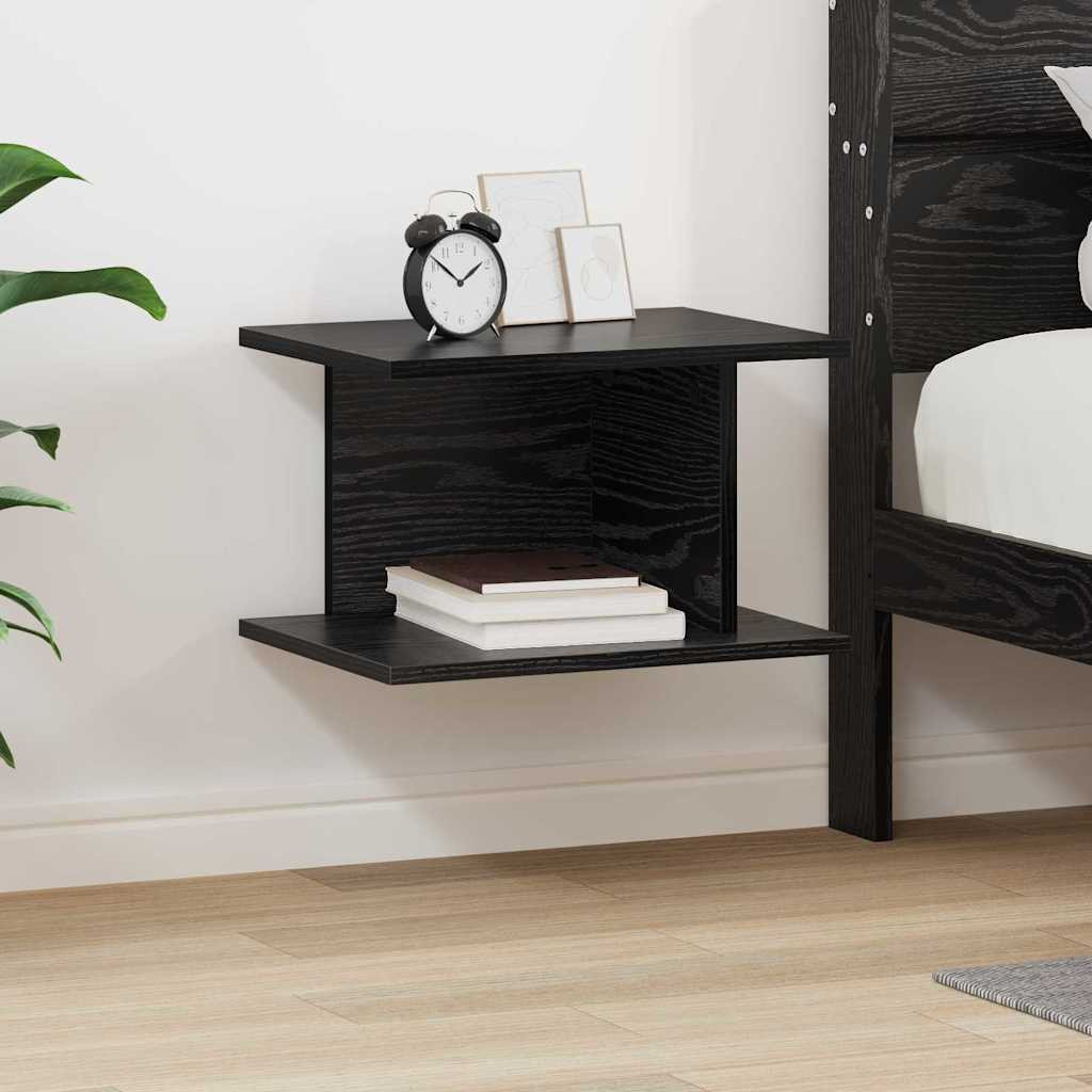 vidaXL Nachttisch Schwarz Eichen-Optik 40 x 30 x 25 cm Holzwerkstoff
