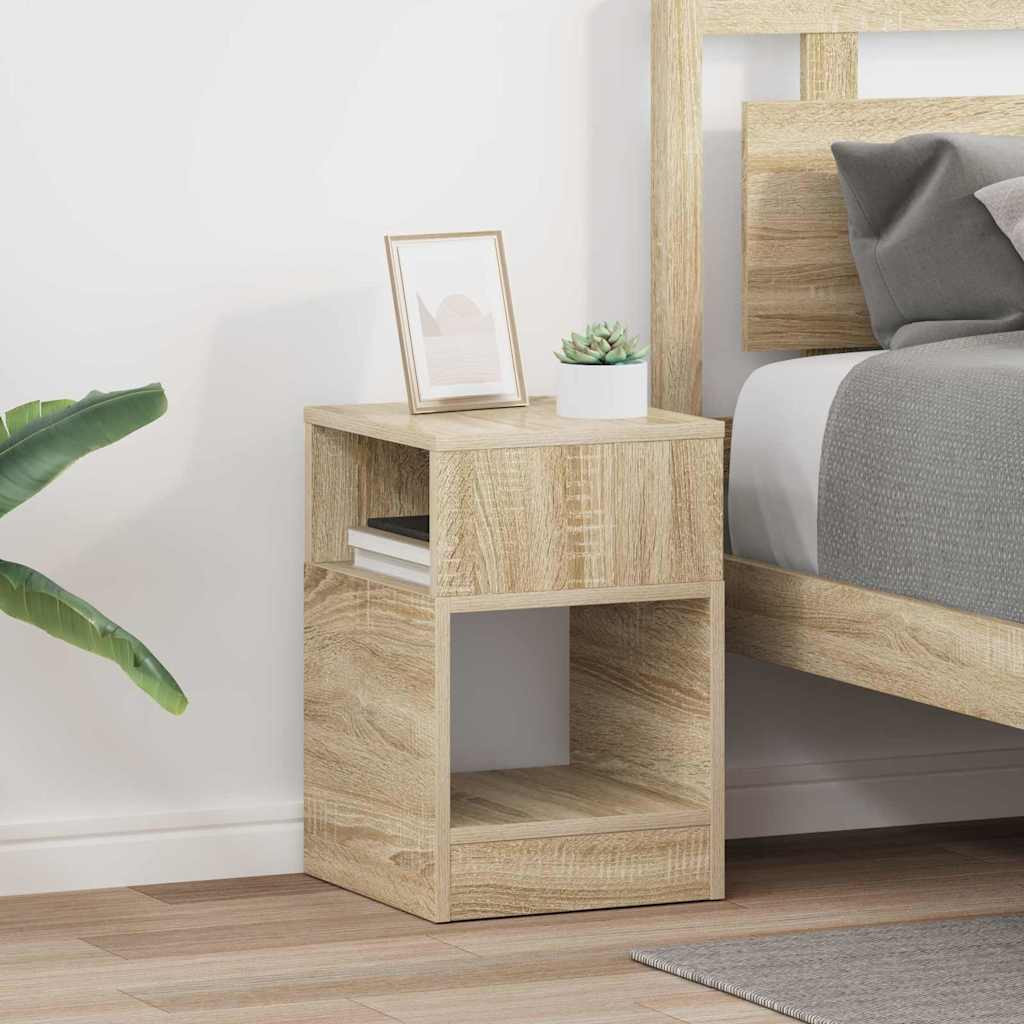 vidaXL Beistelltisch 2 pcs Sonoma-Eiche 30,5 x 30 x 45 cm