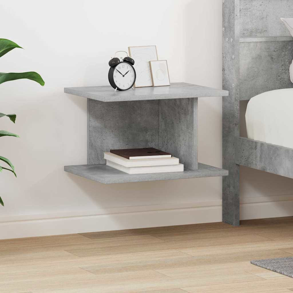 vidaXL Nachttisch Beton Grau 40 x 30 x 25 cm Holzwerkstoff