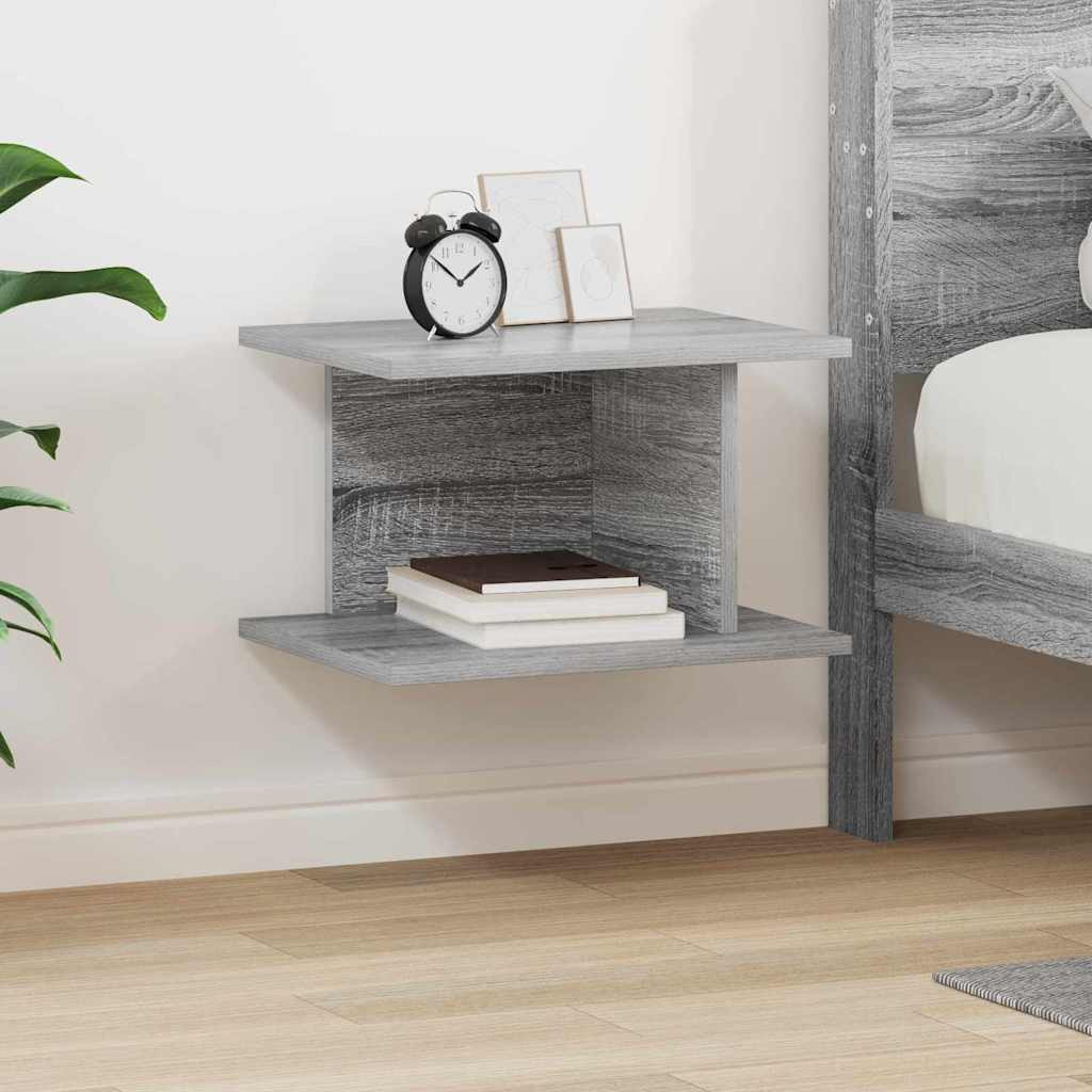 vidaXL Nachttisch Graues Sonoma 40 x 30 x 25 cm Holzwerkstoff