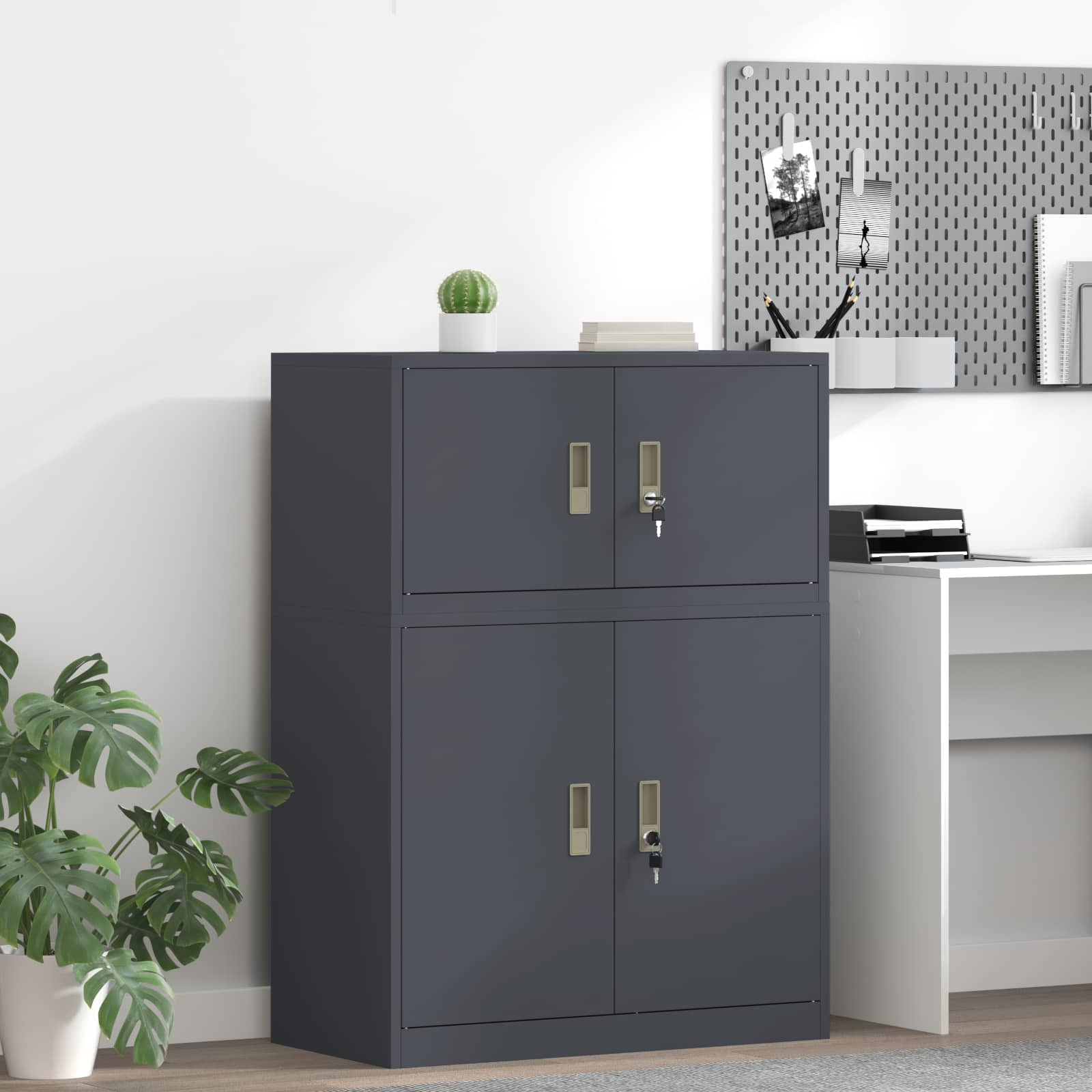 vidaXL Aufbewahrungsschrank Anthrazit 80 x 40 x 40 cm Stahl