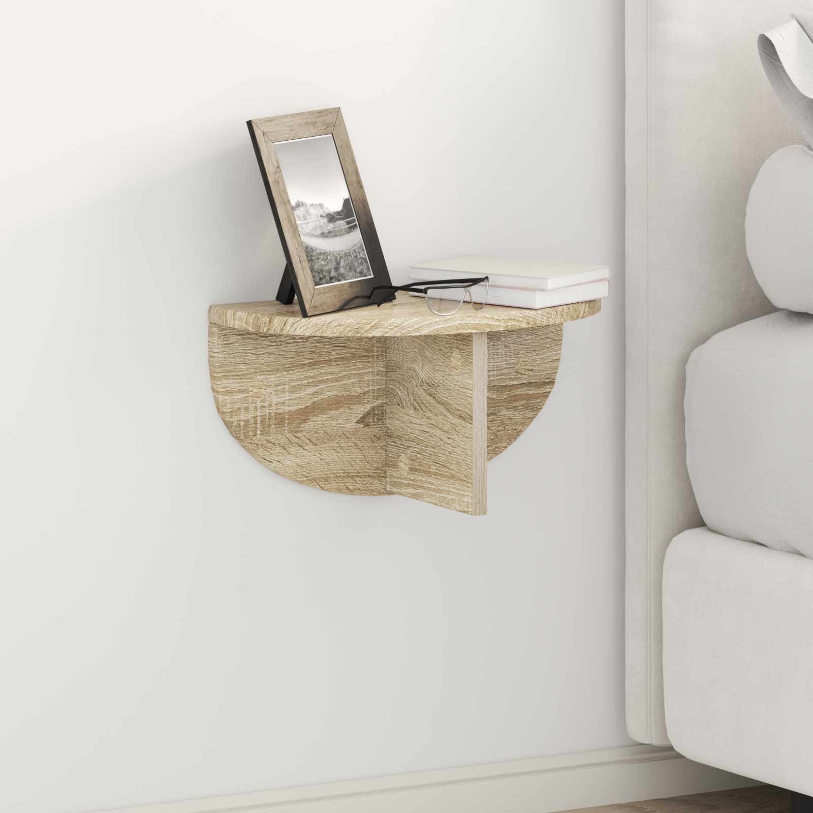 vidaXL Wandregal 2 pcs Sonoma-Eiche 38 x 19 x 19 cm Holzwerkstoff
