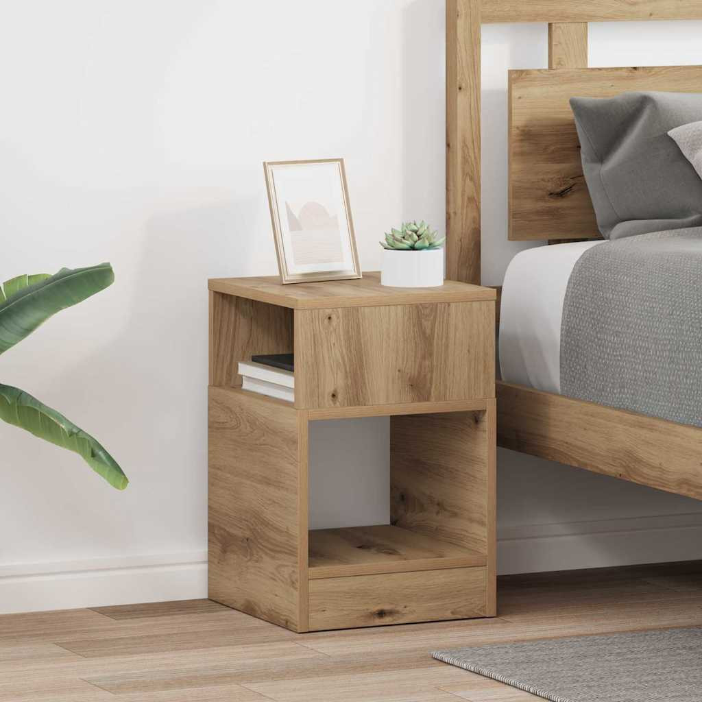 vidaXL Beistelltisch 2 Stk. Artisan-Eiche 30,5 x 30 x 45 cm
