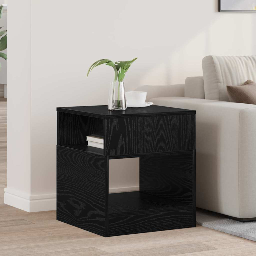 vidaXL Beistelltisch Schwarz Eichen-Optik 40,5 x 40 x 45 cm