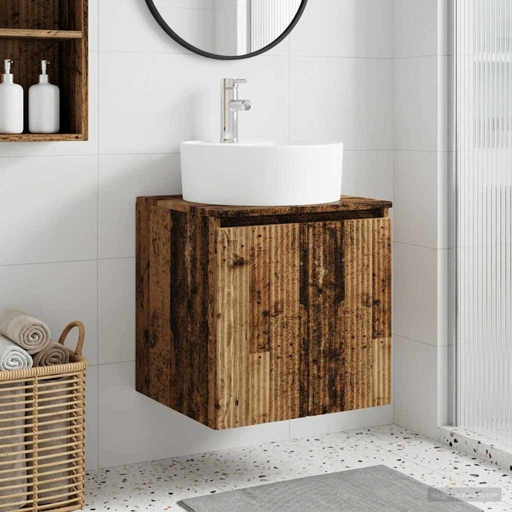 vidaXL Wandmontierte Waschtisch Altholz 49,5 x 44,5 x 65 cm