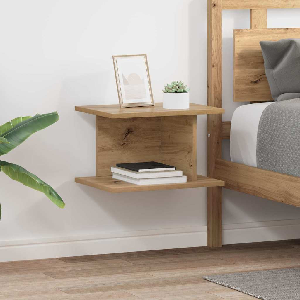vidaXL Nachttisch 2 Stk. Artisan-Eiche 40 x 30 x 25 cm Holzwerkstoff