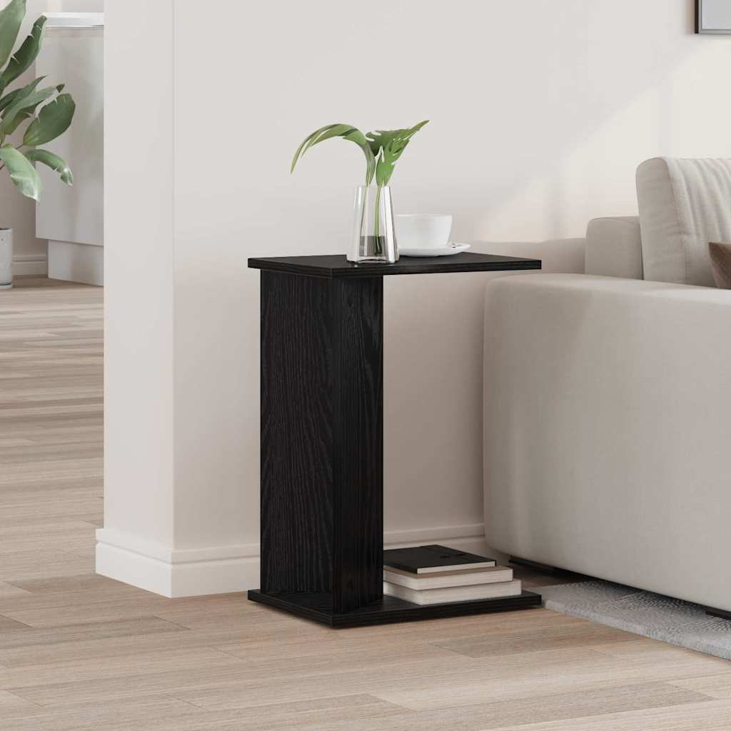 vidaXL Beistelltisch Schwarz Eichen-Optik 35 x 25 x 50 cm