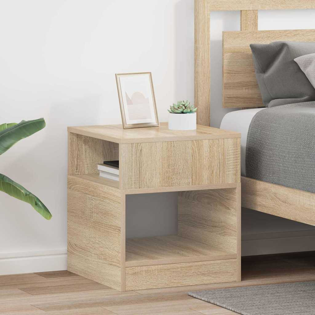 vidaXL Beistelltisch 2 pcs Sonoma-Eiche 40,5 x 40 x 45 cm