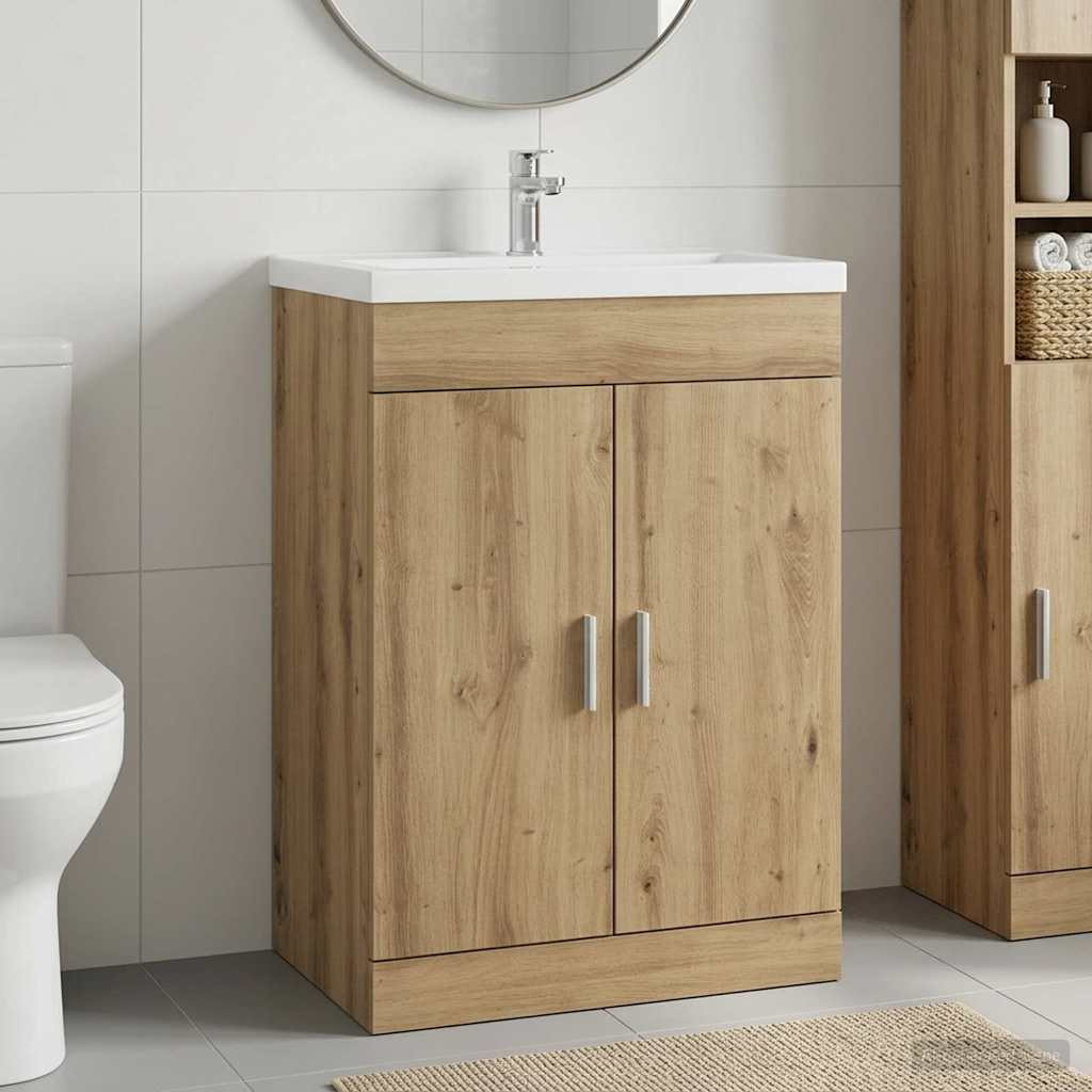 vidaXL Badunterschrank Artisan-Eiche 78,5 x 37,5 x 81 cm Holzwerkstoff