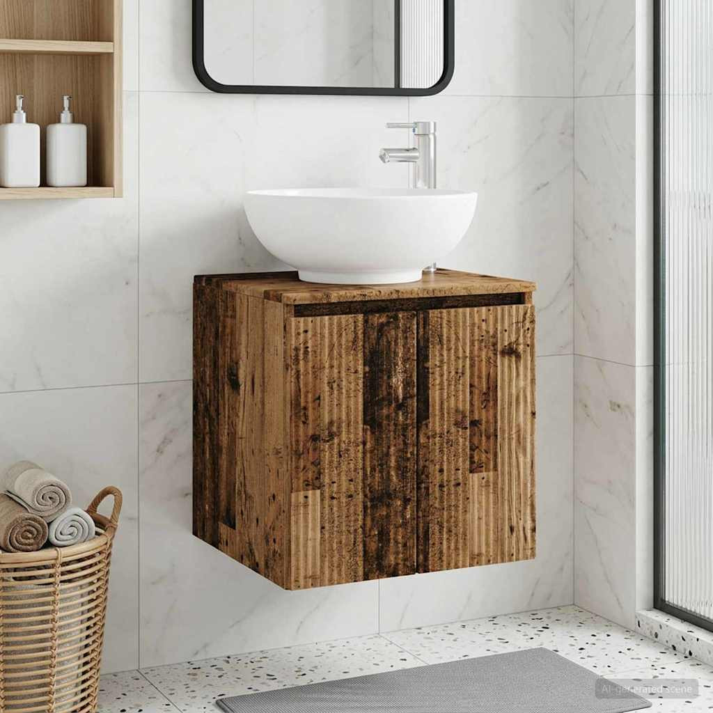 vidaXL Wandmontierte Waschtisch Altholz 49,5 x 44,5 x 65 cm