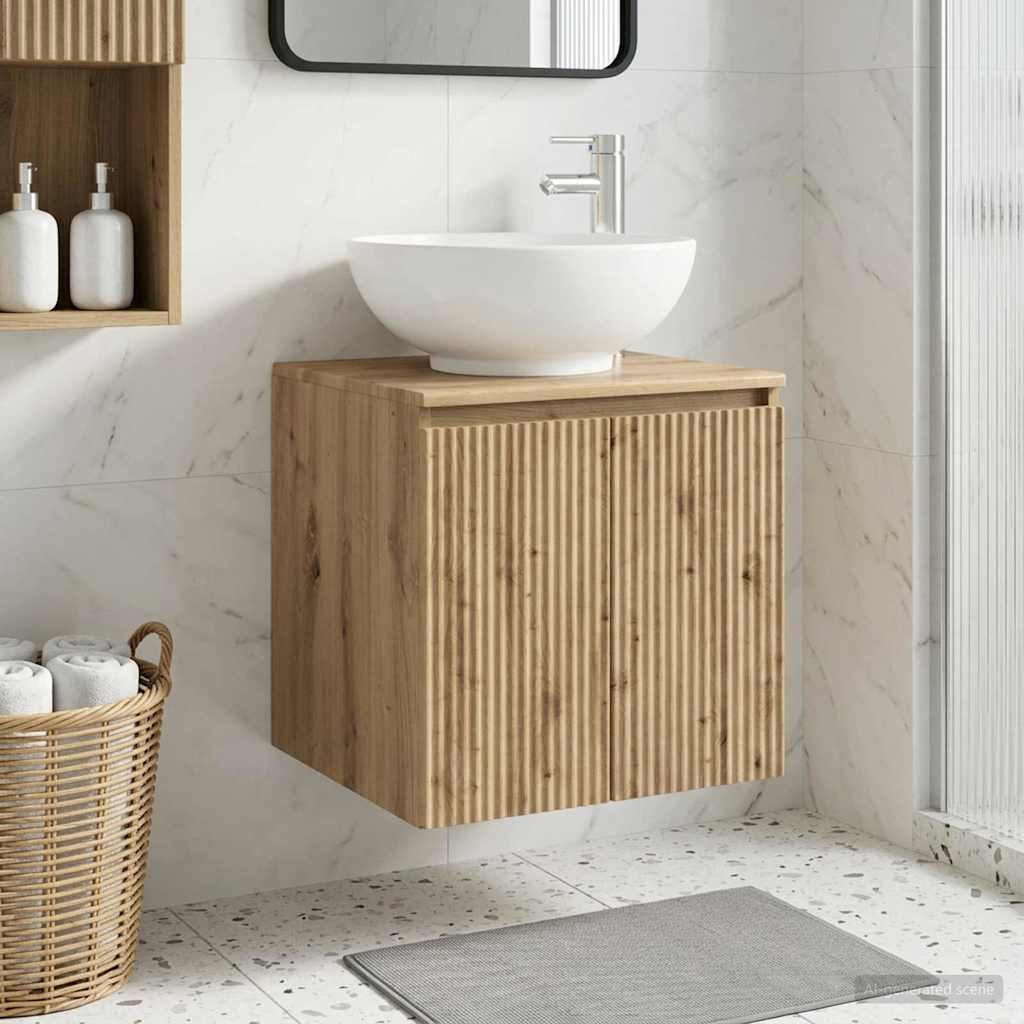 vidaXL Wandmontierte Waschtisch Artisan-Eiche 49,5 x 44,5 x 65 cm