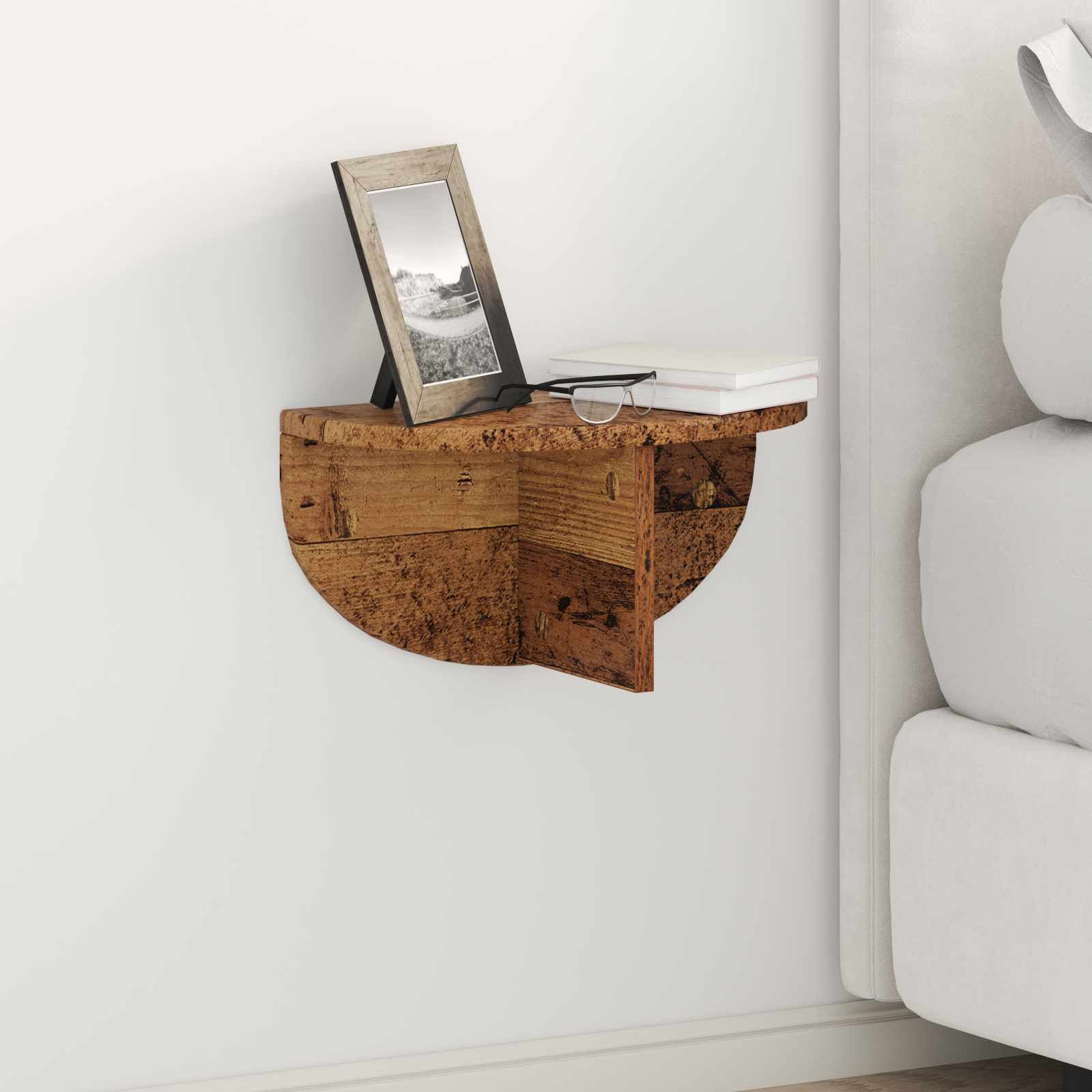 vidaXL Wandregal 2 pcs Altholz 38 x 19 x 19 cm Holzwerkstoff