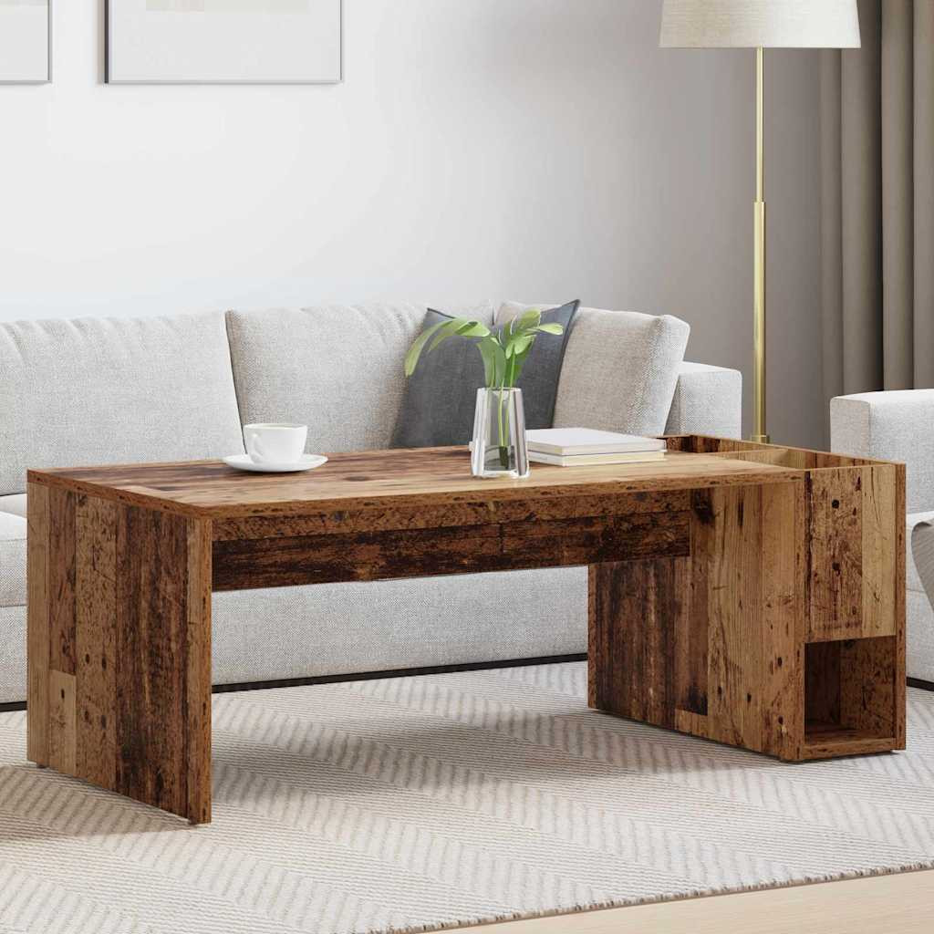 vidaXL Couchtisch Altholz 101,5 x 50 x 37 cm Holzwerkstoff