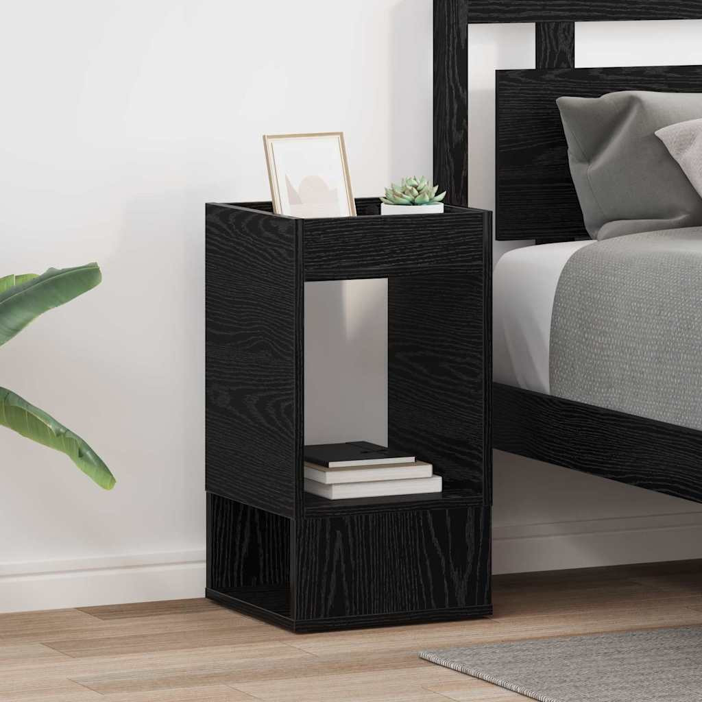 vidaXL Beistelltisch 2 pcs Schwarz Eichen-Optik 30 x 30 x 56 cm