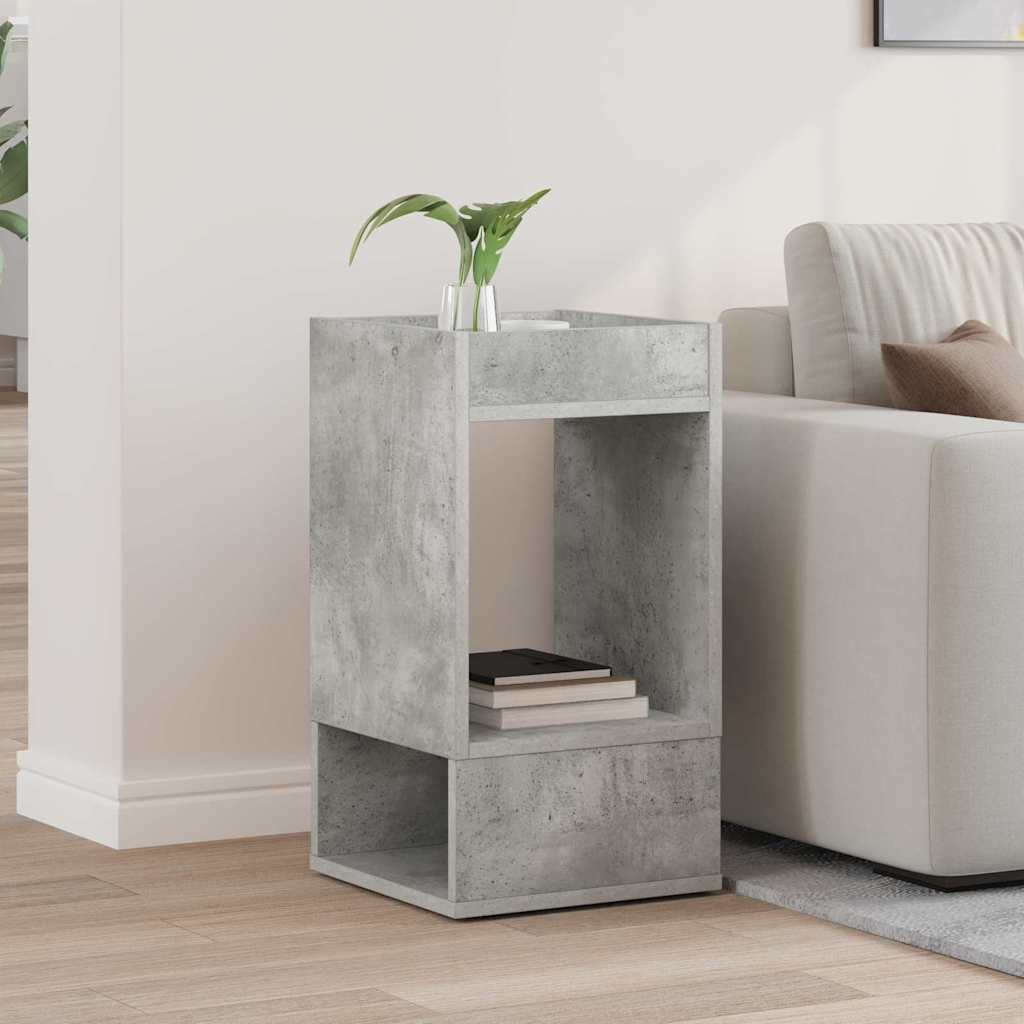 vidaXL Beistelltisch Beton Grau 30 x 30 x 56 cm Holzwerkstoff