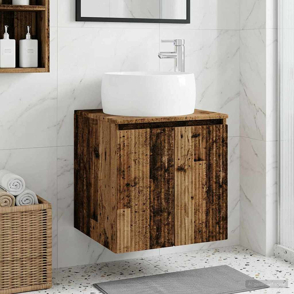 vidaXL Wandmontierte Waschtisch Altholz 49,5 x 44,5 x 66 cm