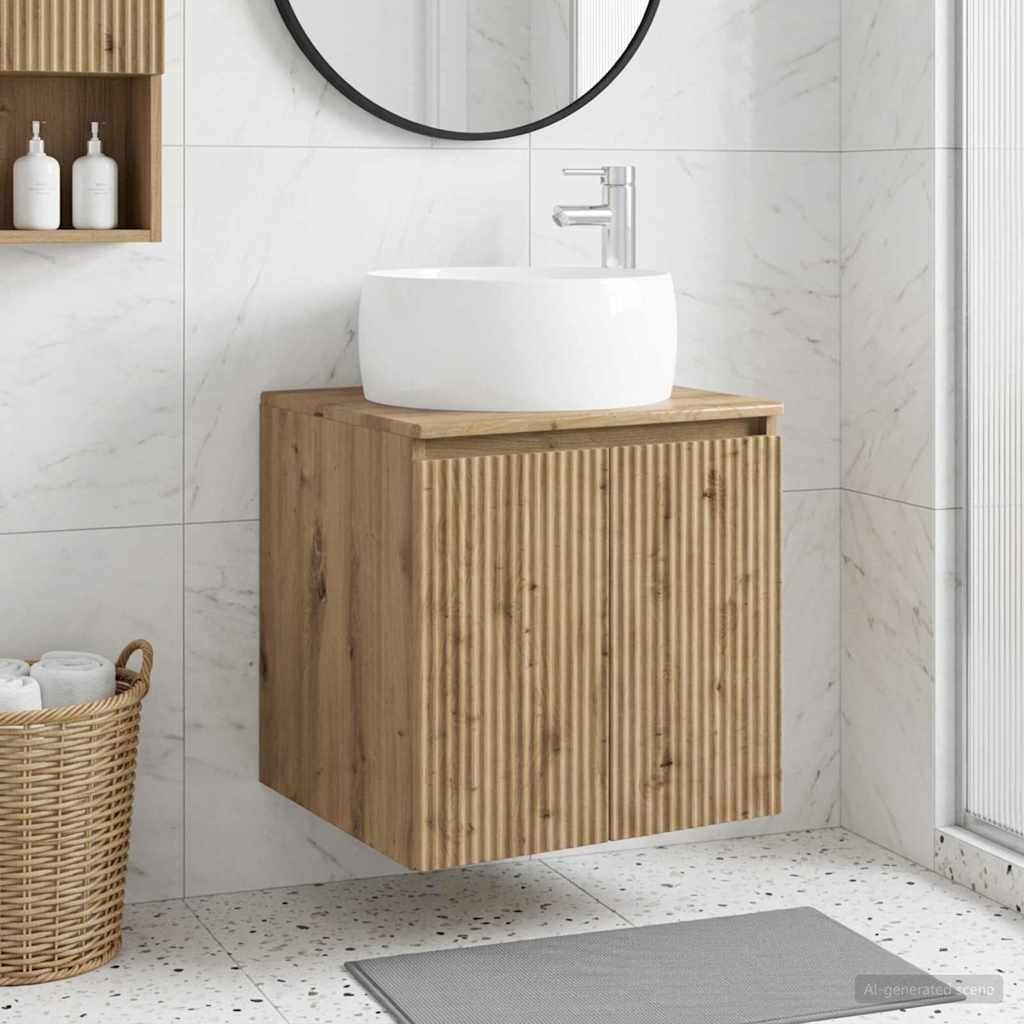 vidaXL Wandmontierte Waschtisch Artisan-Eiche 49,5 x 44,5 x 66 cm
