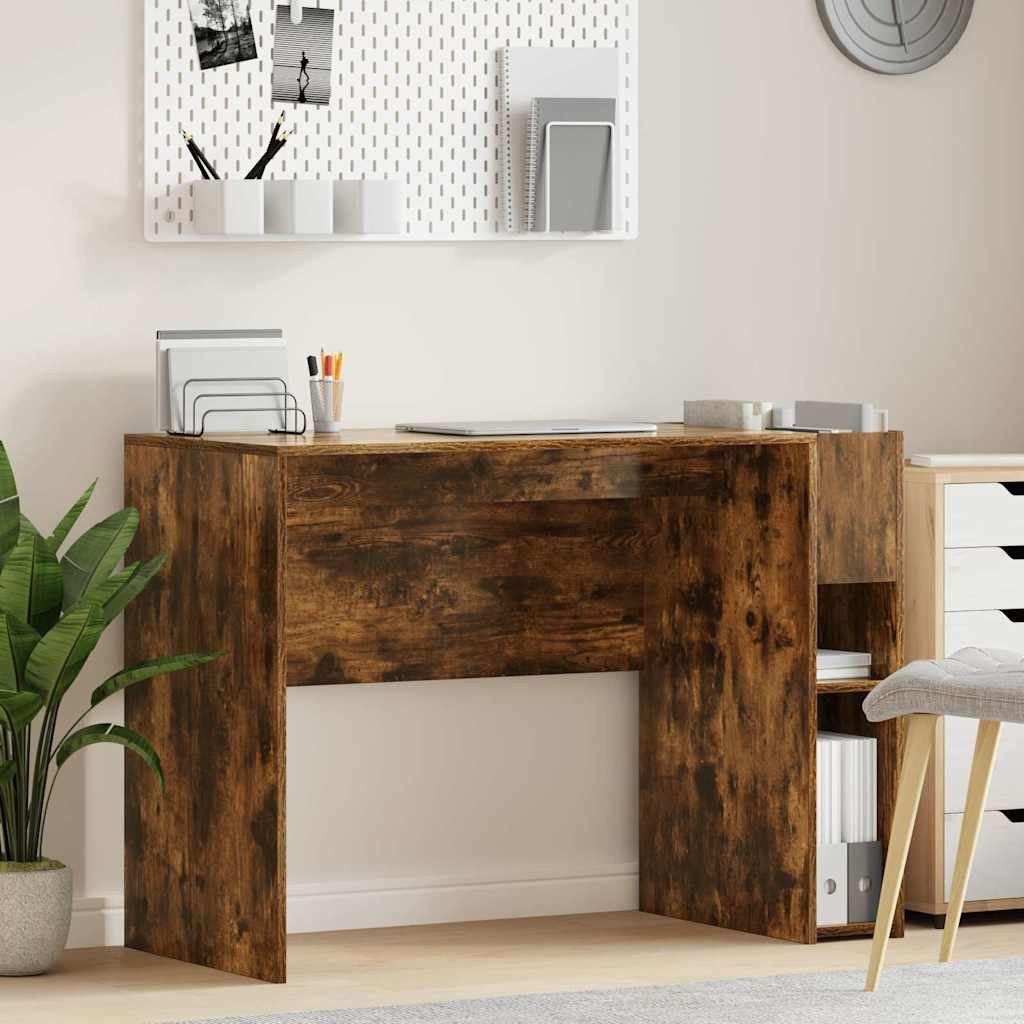 vidaXL Schreibtisch Geräucherte Eiche 109 x 50 x 78 cm Holzwerkstoff