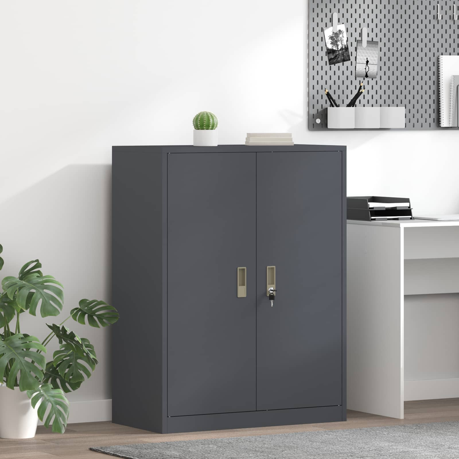 vidaXL Aufbewahrungsschrank Anthrazit 80 x 40 x 105 cm Stahl