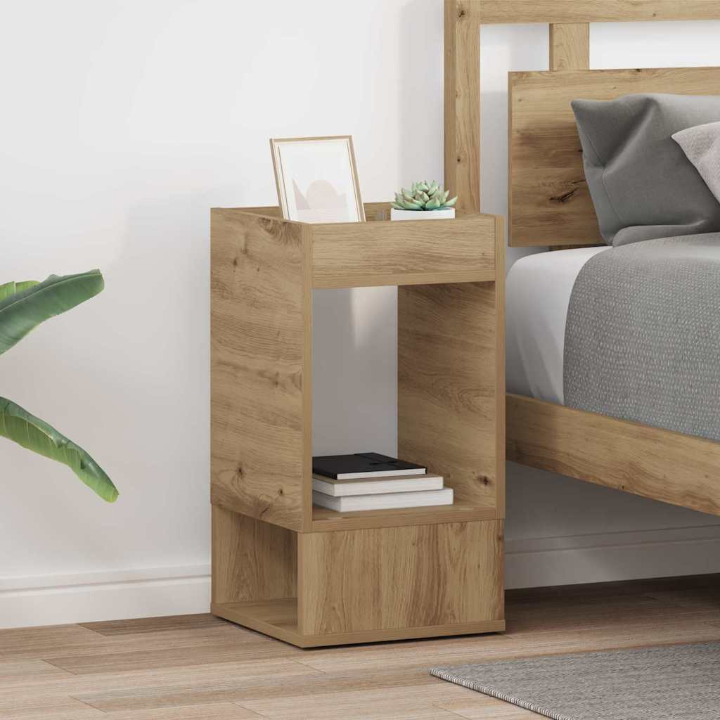 vidaXL Beistelltisch 2 Stk. Artisan-Eiche 30 x 30 x 56 cm