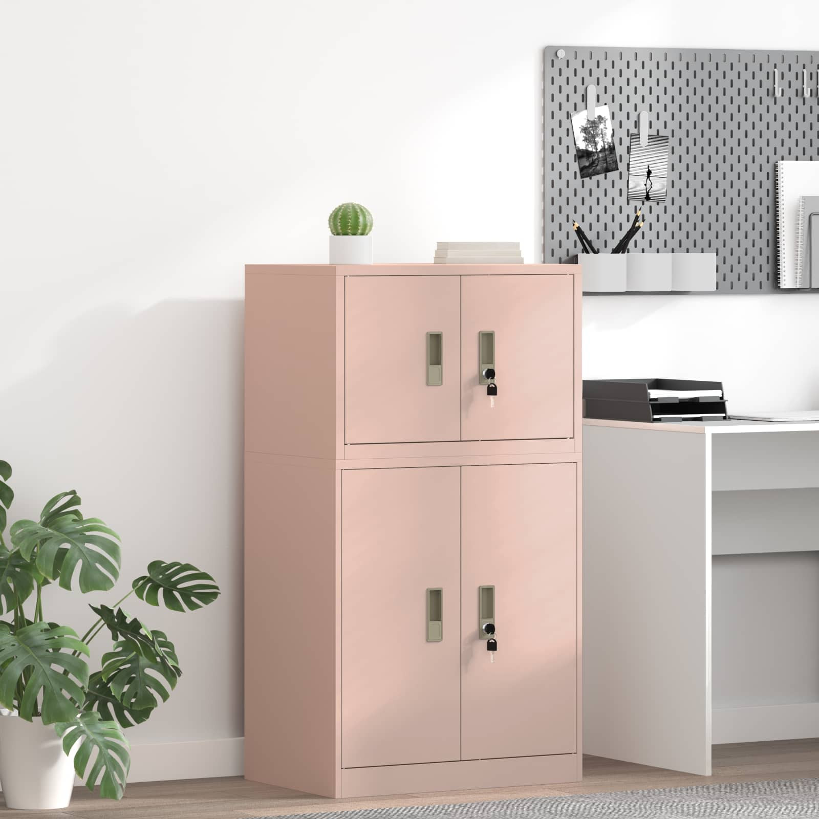 vidaXL Aufbewahrungsschrank Rosa 60 x 40 x 40 cm Stahl