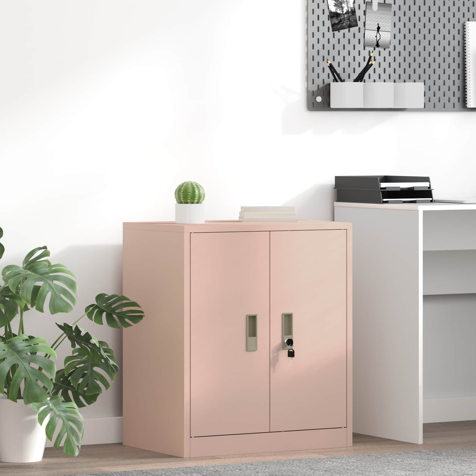 vidaXL Aufbewahrungsschrank Rosa 60 x 40 x 70 cm Stahl