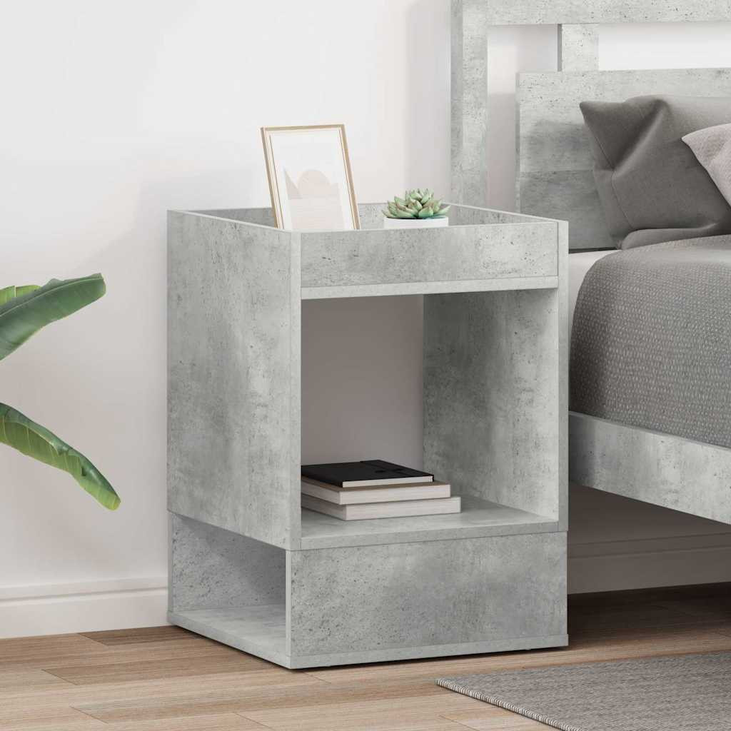 vidaXL Beistelltisch 2 pcs Beton Grau 40 x 40 x 56 cm Holzwerkstoff