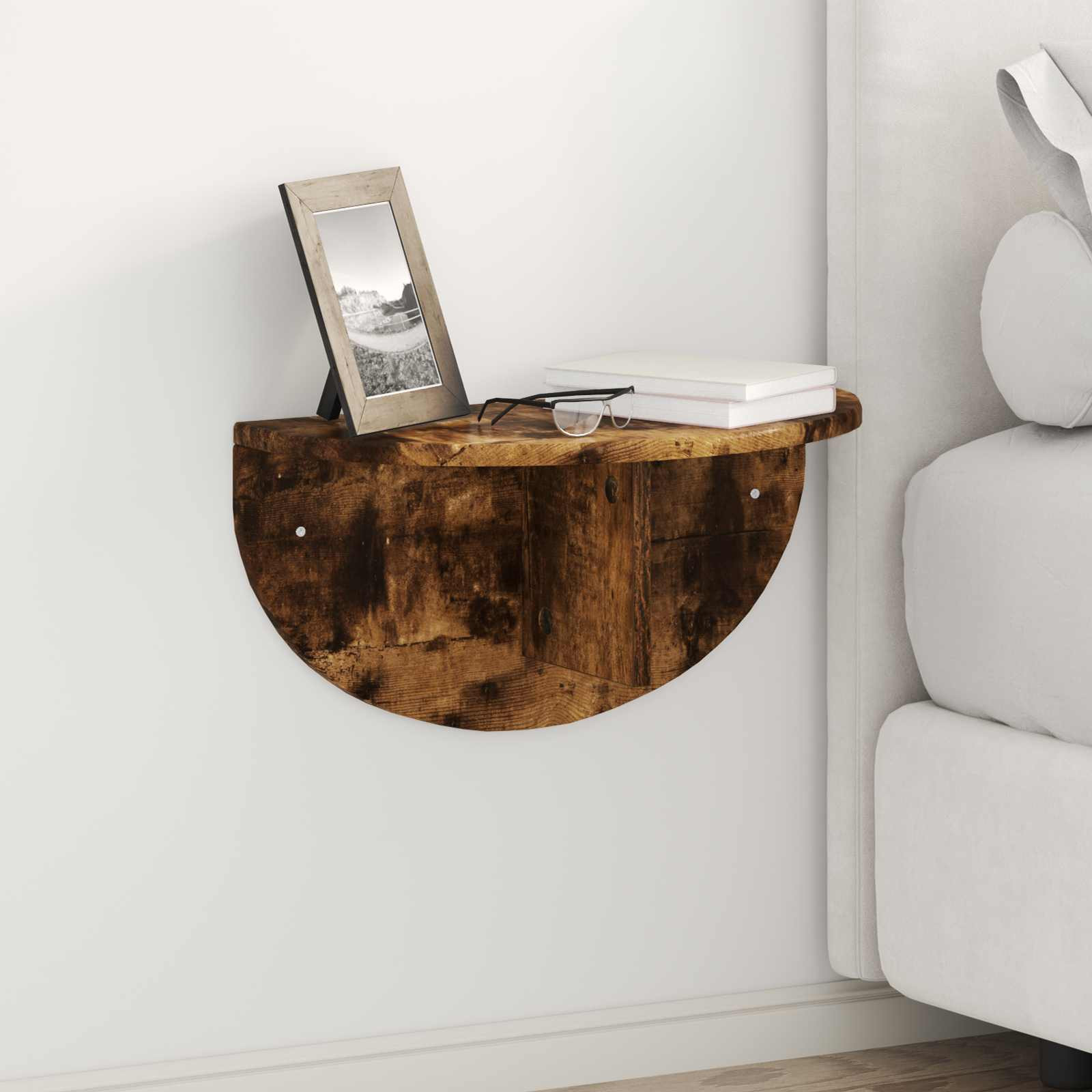 vidaXL Wandregal 2 pcs Geräucherte Eiche 48 x 24 x 24 cm Holzwerkstoff