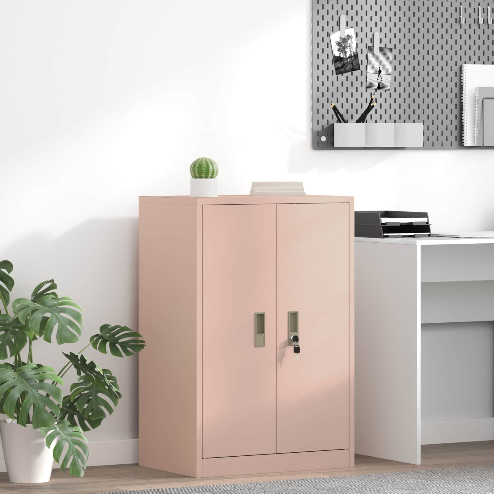 vidaXL Aufbewahrungsschrank Rosa 60 x 40 x 90 cm Stahl
