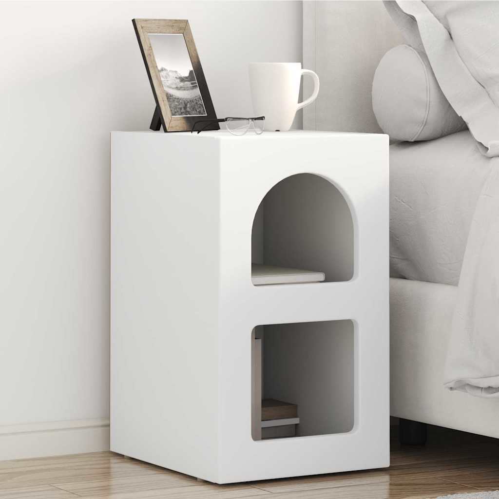 vidaXL Nachttisch ELST 2 Stk. Weiß 29,5 x 33,5 x 50 cm Holzwerkstoff