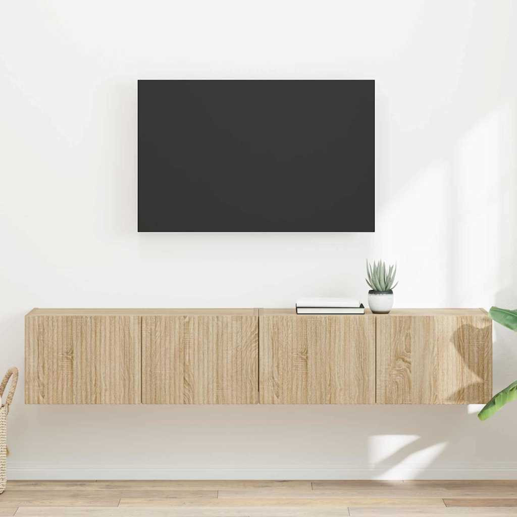 vidaXL TV-Wandschrank 2 pcs Sonoma 78,5 x 31 x 29,5 cm Holzwerkstoff