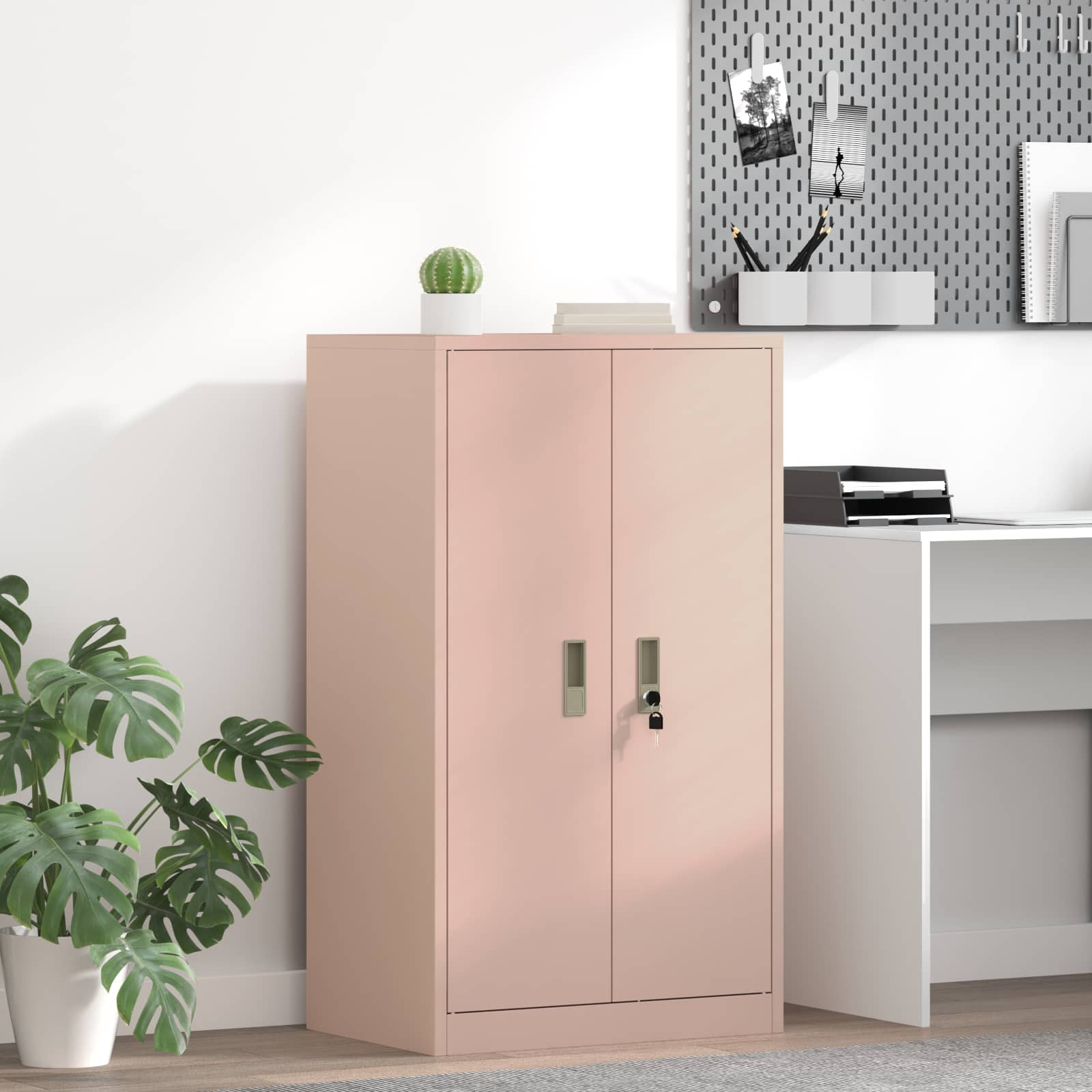 vidaXL Aufbewahrungsschrank Rosa 60 x 40 x 90 cm Stahl