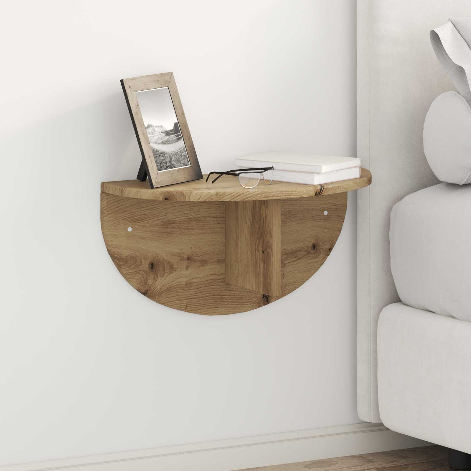 vidaXL Wandregal Wandhalterung Artisan-Eiche 48 x 24 x 24 cm