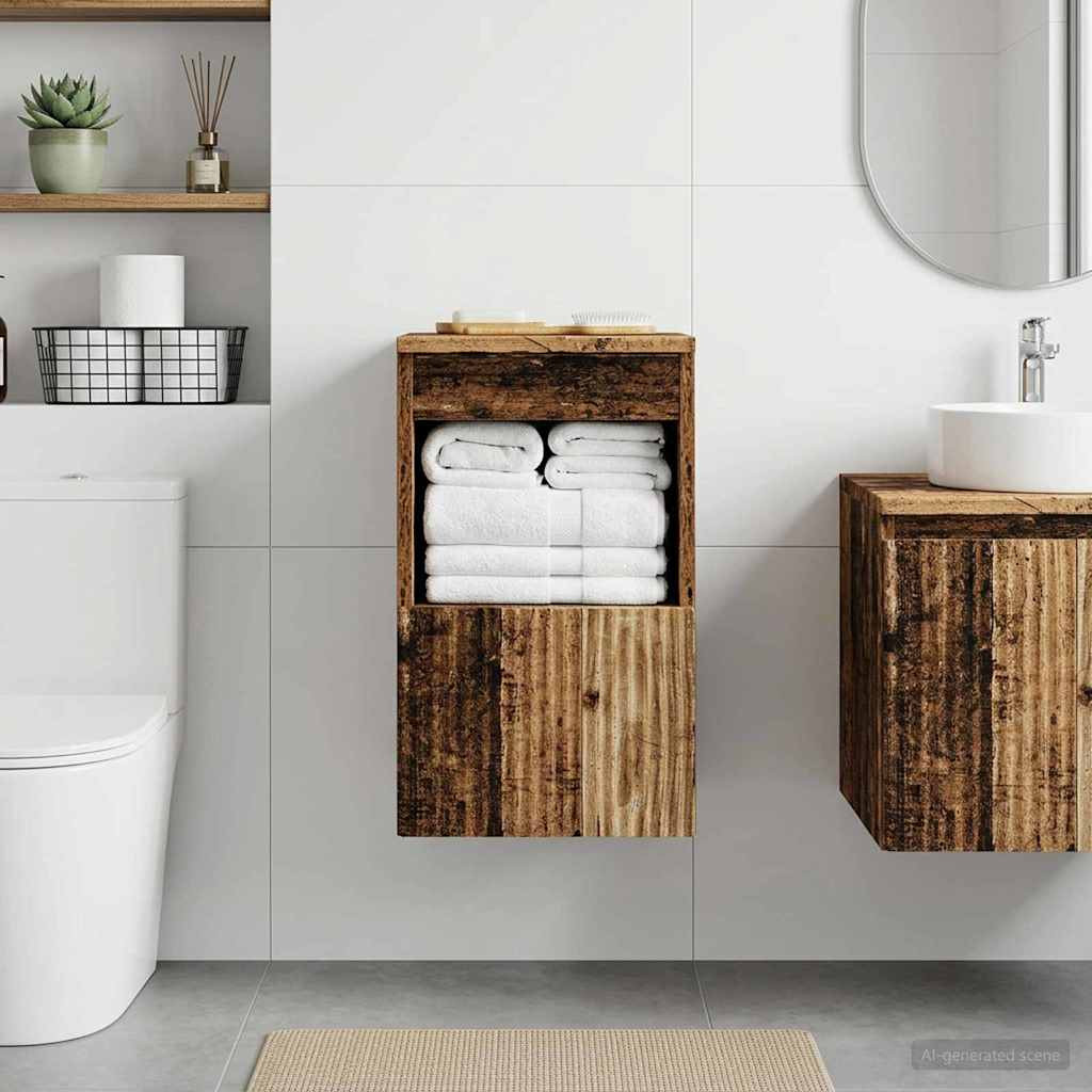 vidaXL Badezimmerschrank Altholz 30 x 35 x 50 cm Holzwerkstoff
