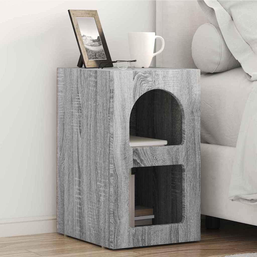 vidaXL Nachttisch ELST Graues Sonoma 29,5 x 33,5 x 50 cm Holzwerkstoff