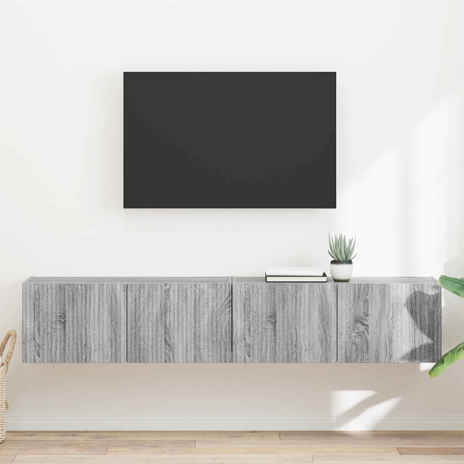 vidaXL TV-Wandschrank 2 pcs Graues Sonoma 78,5 x 31 x 29,5 cm