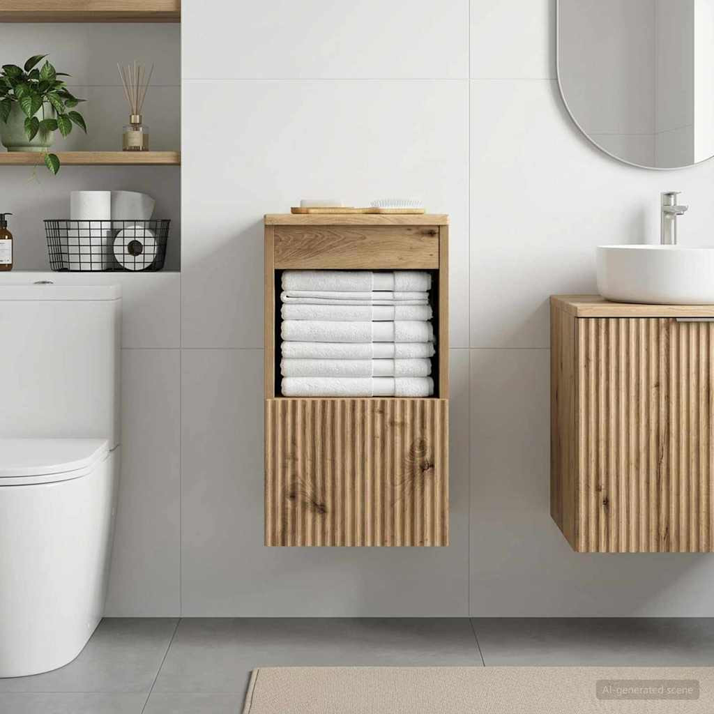 vidaXL Badezimmerschrank Artisan-Eiche 30 x 35 x 50 cm Holzwerkstoff