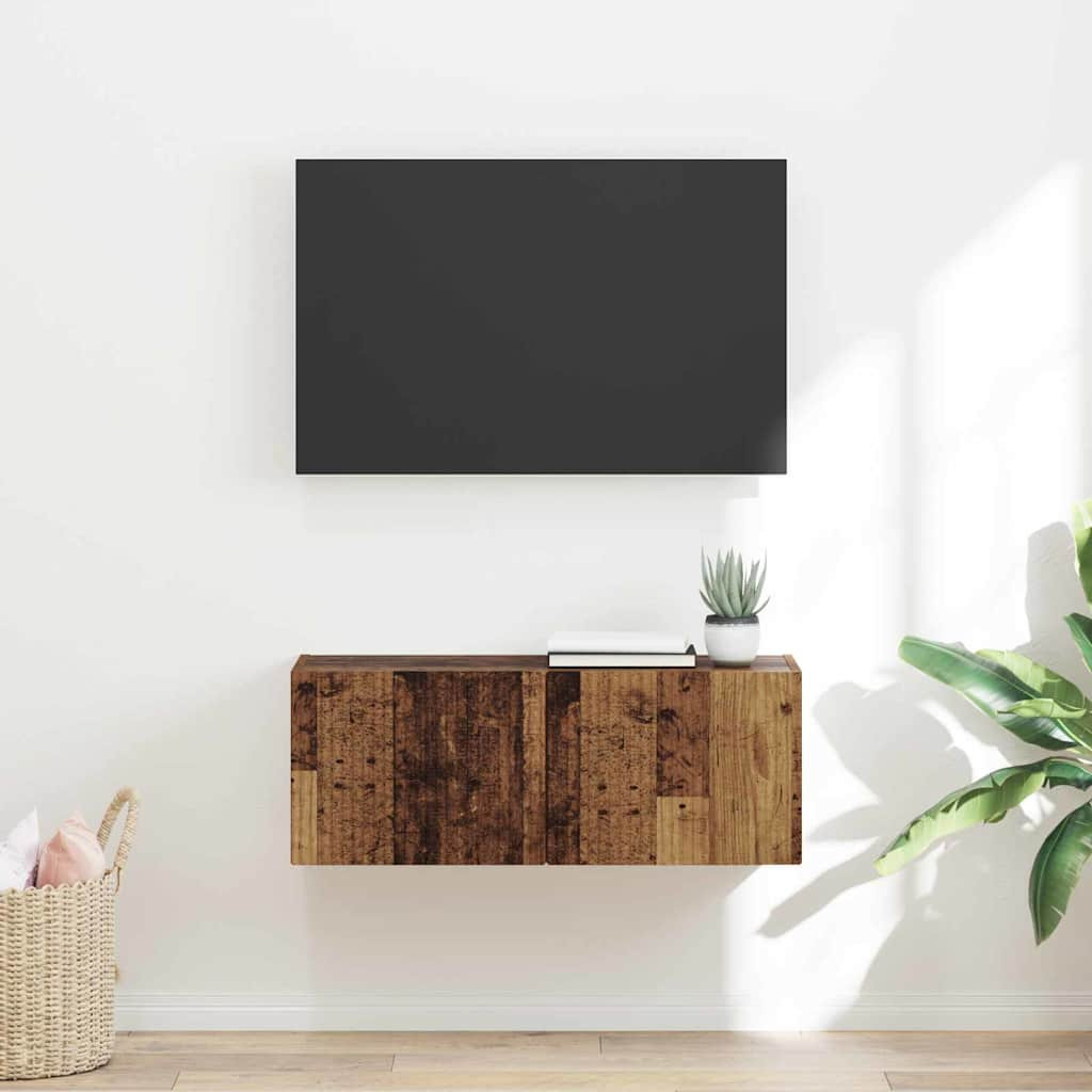 vidaXL TV-Wandschrank Altholz 78,5 x 31 x 29,5 cm Holzwerkstoff