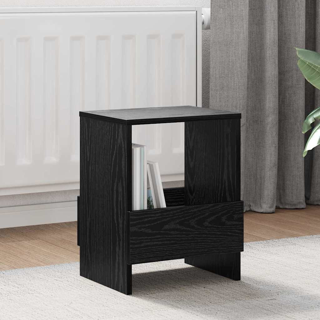 vidaXL Magazinregal Schwarz Eichen-Optik 35 x 30 x 45 cm