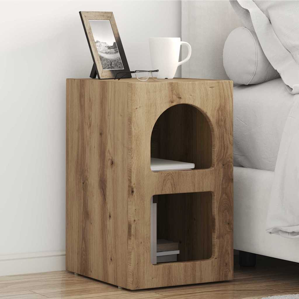 vidaXL Nachttisch ELST Artisan-Eiche 29,5 x 33,5 x 50 cm Holzwerkstoff