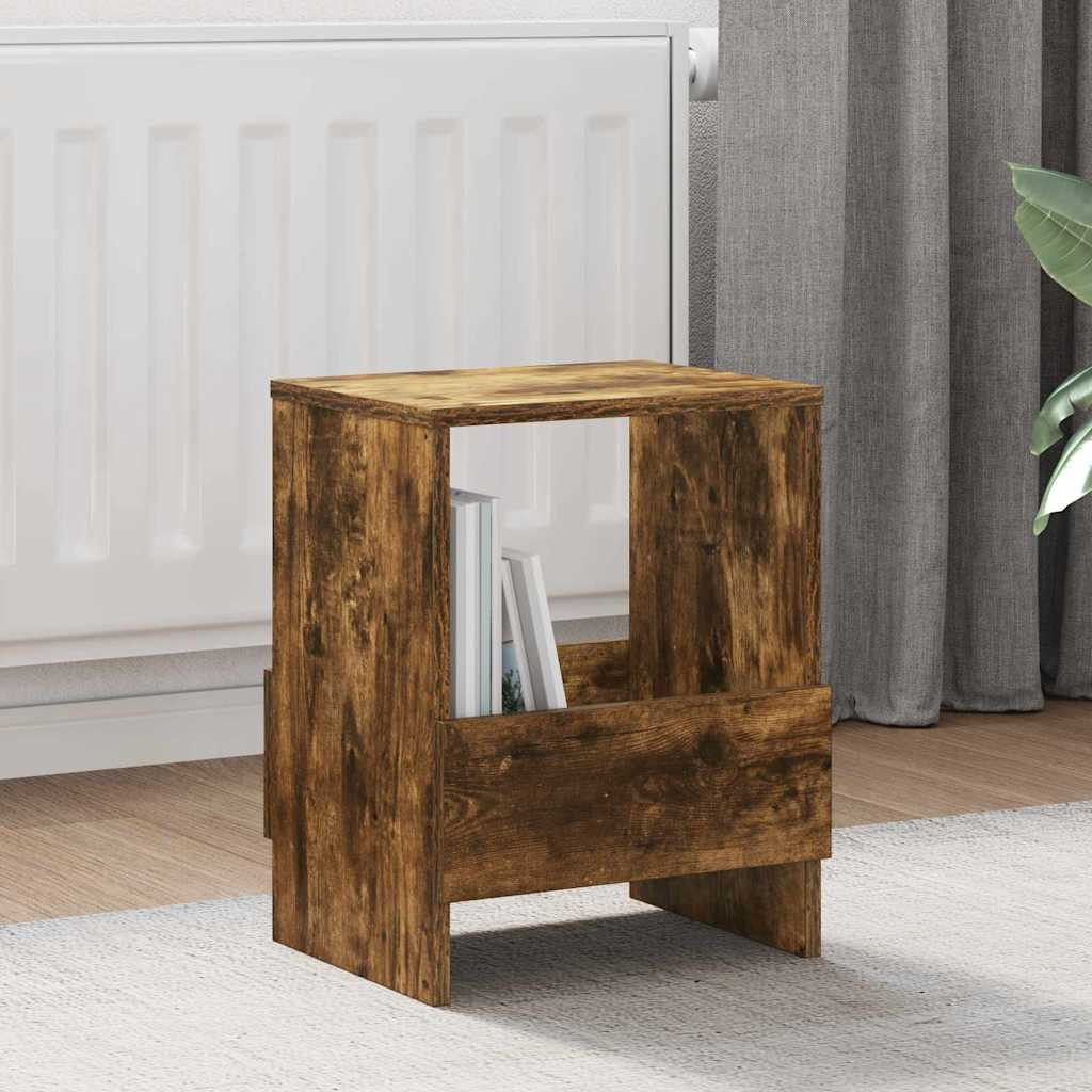 vidaXL Magazinregal 2 pcs Geräucherte Eiche 35 x 30 x 45 cm