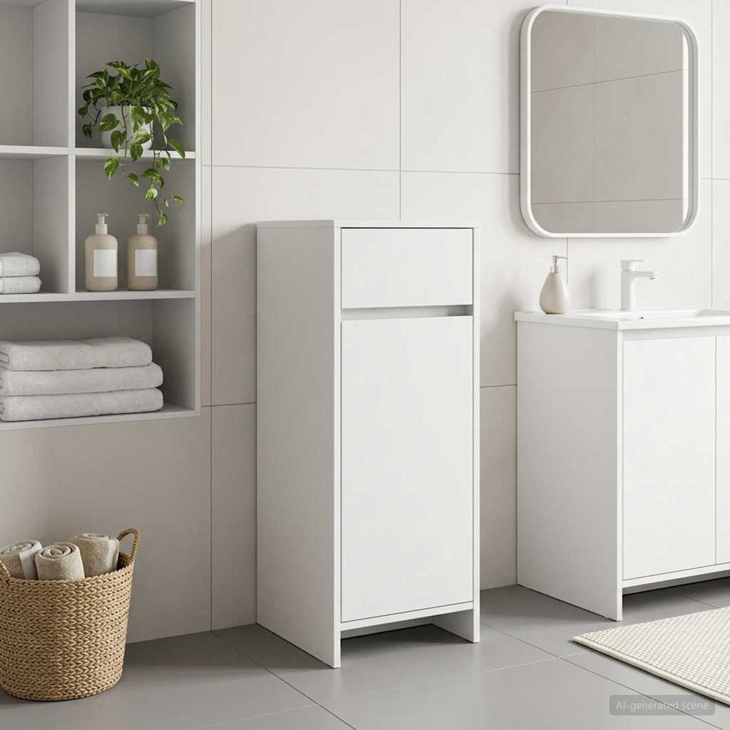 vidaXL Badezimmerschrank Weiß 35 x 36,5 x 85 cm Holzwerkstoff