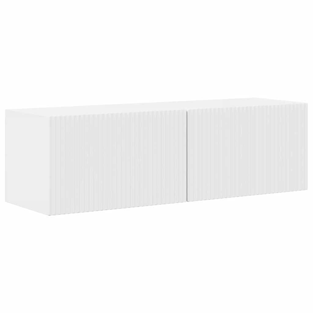 vidaXL TV-Wandschrank Glänzend Weiß 98 x 31 x 29,5 cm Holzwerkstoff