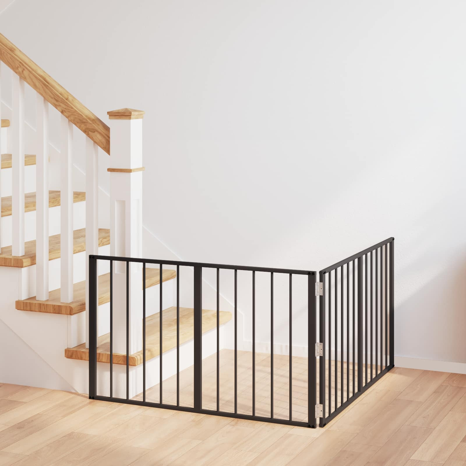 vidaXL Hundetor 2 pcs Schwarz 100 x 60 cm Verzinkter Stahl