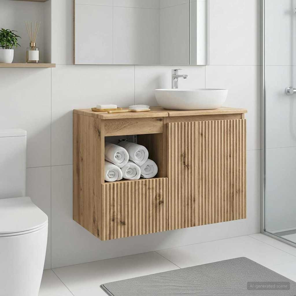 vidaXL Badezimmerschrank Artisan-Eiche 30 x 41 x 50 cm Holzwerkstoff