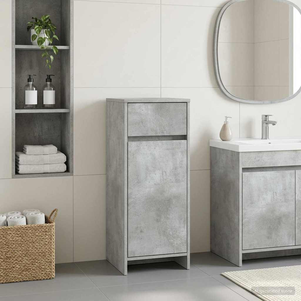 vidaXL Badezimmerschrank Betongrau 35 x 36,5 x 85 cm Holzwerkstoff