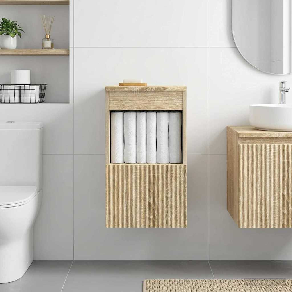 vidaXL Badezimmerschrank Sonoma-Eiche 30 x 44,5 x 50 cm Holzwerkstoff