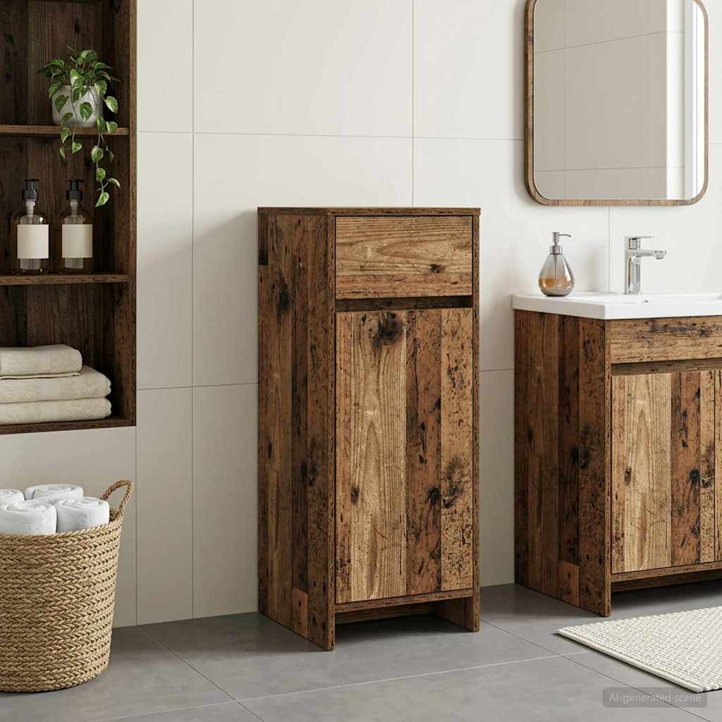 vidaXL Badezimmerschrank Altholz 35 x 36,5 x 85 cm Holzwerkstoff