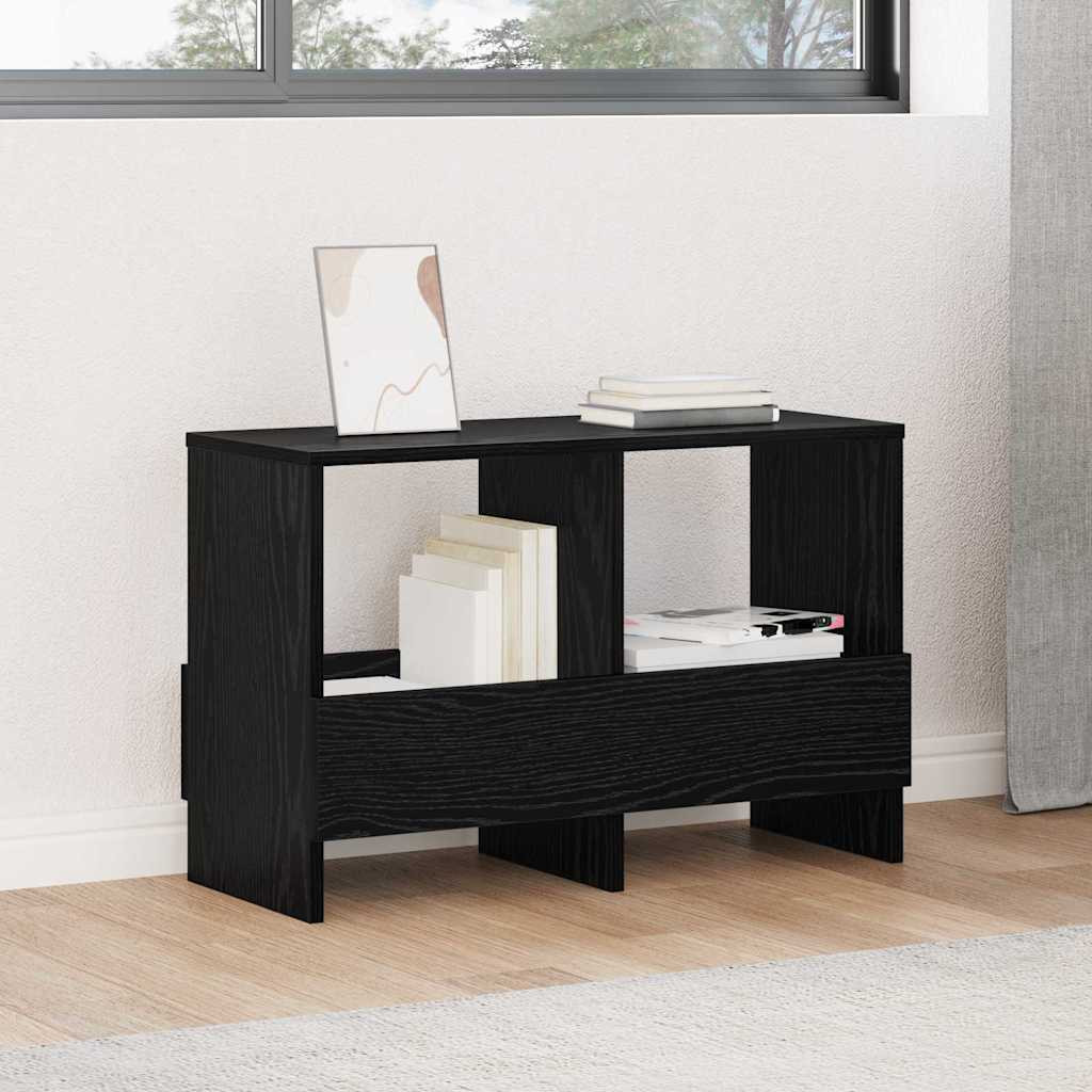 vidaXL Magazinregal Schwarz Eichen-Optik 68,5 x 30 x 45 cm